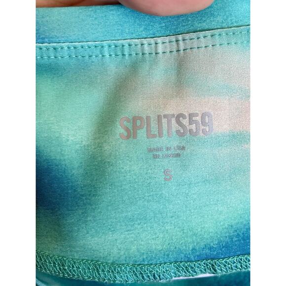SPLITS59 SET - BLUE/GREEN TIE DYE GERI BRA TOP & LIV HIGH WAIST LEGGINGS - Picture 11 of 15